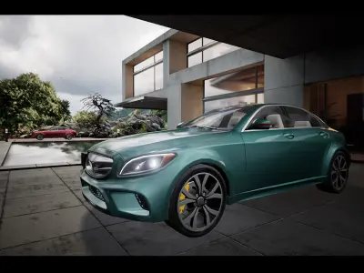 Sedan Car 01 Driveable Animated Realistic Low-poly 3D model