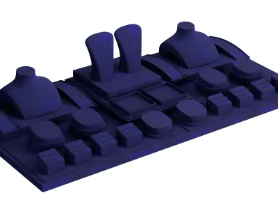 Monicadisplaystudio Velvet Jewelry Stand Vol 11 with 5 color 3D model