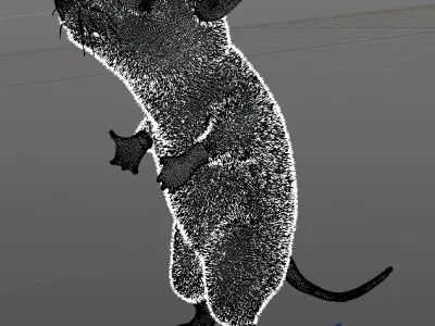 3D Mouse in pose 3D model