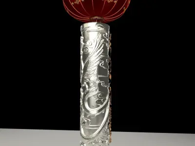 Chinese red lantern 3D model