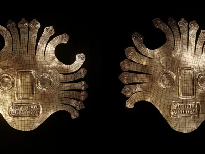 Gold Ornament 1 -  Nazca Culture Peru Free 3D model