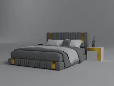 Bed interior 3D model Muraglia Luxury Bedroom 3D model