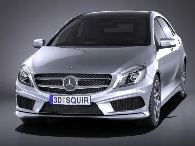 Mercedes-Benz A-Class 2015 VRAY 3D model