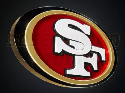 San Francisco 49ers logo - Cinematic - 3D print 3D model