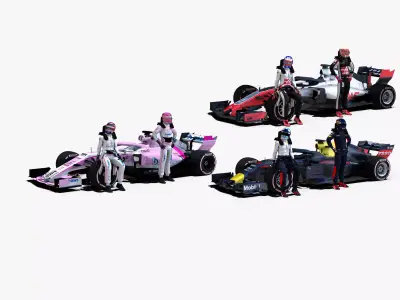 Formula 1 2018 Pack 2 Low-poly 3D model