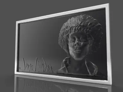 Jimi Hendrix 10mm deep Free 3D print model