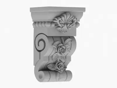 Scroll Corbel 18 3D model