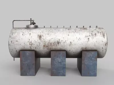 oil tank  Low-poly 3D model