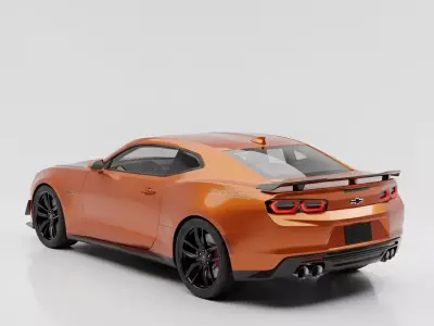 High Performance Muscle Car Low-poly 3D model