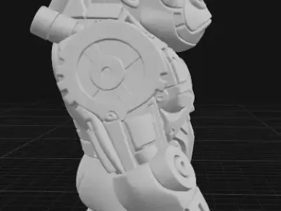 Mechanical Gorilla Sculpture 3D print model