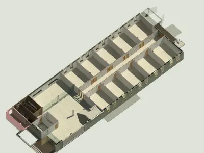 Laboratory building with precast wall 3D model