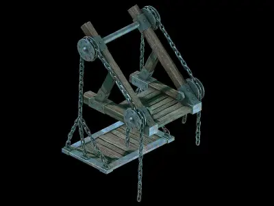 Game Underground Palace Entrance - Ladder 3D model