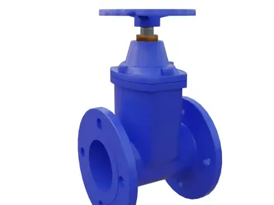 gate valve 3D model shop
