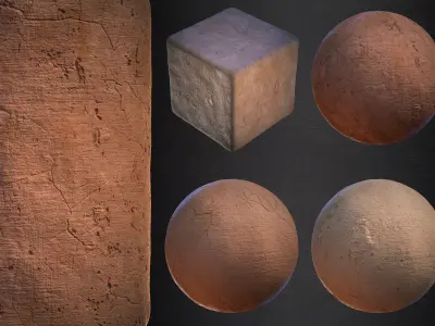 Wall earthen material - VOL 04 - Maps - Sbsar Texture
