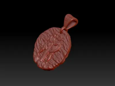 Horoscope Gemini pendant 3D print model