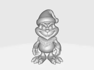 Grinch Christmas Figurine Festive Green Monster Holiday Decor 3D print model