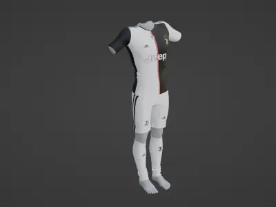 Juventus Sportwear Low-poly 3D model