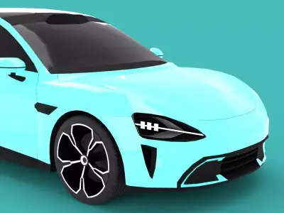 Xiaomi SU7  Low-poly 3D model