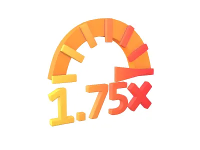 Speed 1 point 75 Symbol v1 003 Low-poly 3D model