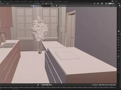 Scandinavian cosy home 3D model