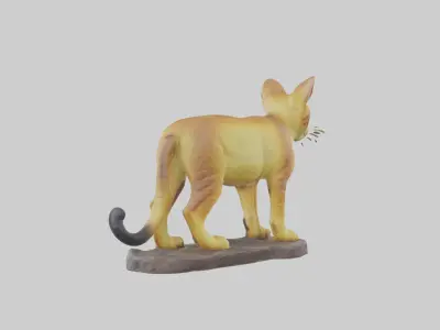 Chausie Cat statue model 3D model