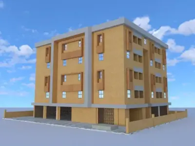 Realistic 3d Indian Building Free 3D model