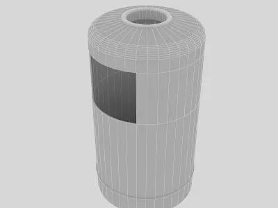 modern trash can model Low-poly 3D model