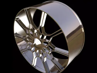 wheel chrome Free 3D model