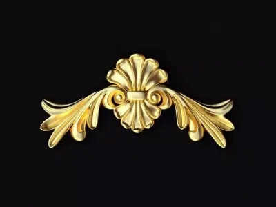 Central decor ornament for furniture 3D model 255