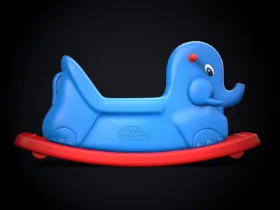 Little fingers Kids Elephant Rocker 3D model