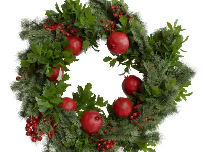 Christmas wreath 3 3D model