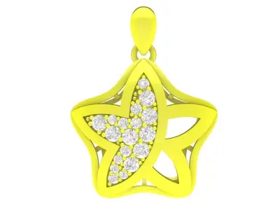 A4629 Art Diamond Star Pendant 3D Model 3D print model