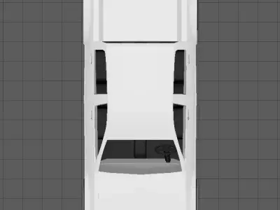 Highpoly Concept Pickup Truck With Simple Interior 3D model