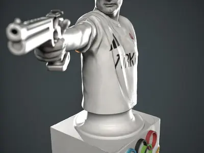 Yusuf Dikec Turkish sport shooter Olympics 2024 Turkey hitman 3D print model