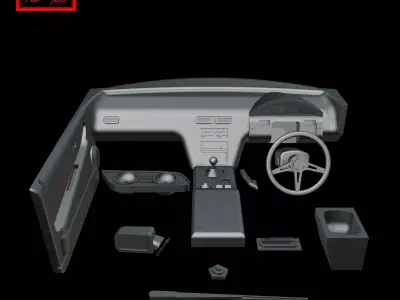 Cocpit Nissan 180 240SX 3D print model