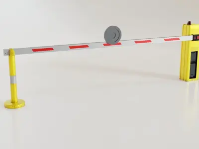 Modern Barrier Set Low-poly 3D model