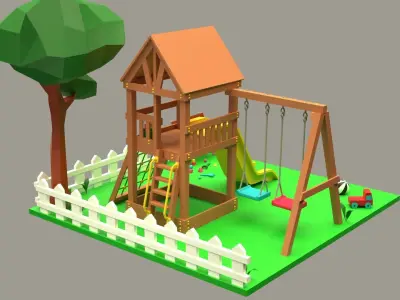 Playground Room 8  Low-poly 3D model