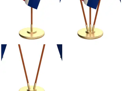 Costa Rica Flag Pack 3D model