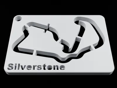 Track Formula 1 keychains Silverstone Print3d - Blender 3d Free 3D print model