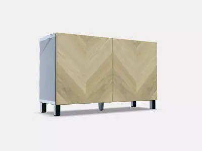 BESTA Storage combination with doors 15 Low-poly 3D model