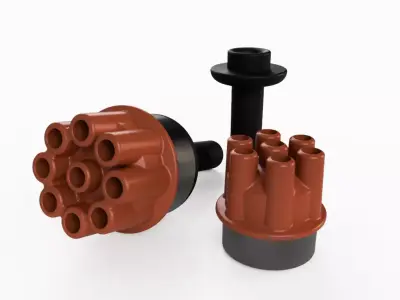 3d printable scale car model power distributors with wire holes 3D print model