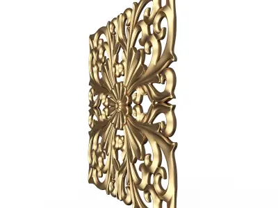 Carved Plaster Molding Decoration 015 Low-poly 3D model