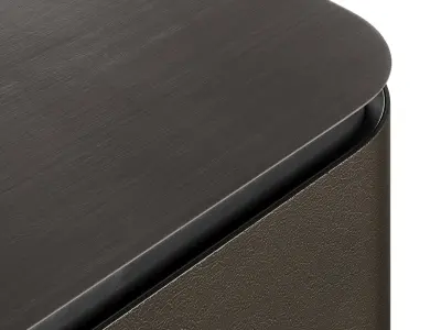 Fendi Edge Low Cabinet Charcoal Fiddleback Sycamore Low-poly 3D model