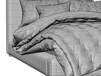 Organic Multi Stripe Sheet Set  3D model