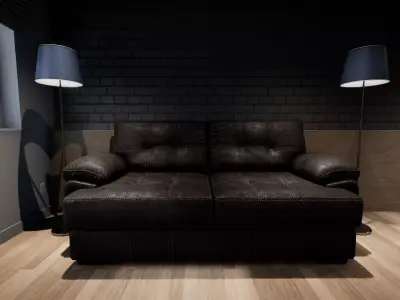 Clandestine Sofa By Red Barrel Studio Low-poly 3D model
