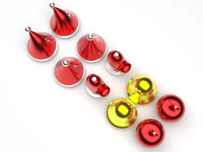 Christmas Balls Set 3D model