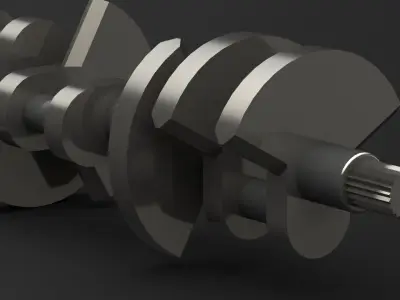 Crankshaft V8 cross-plane 3D model