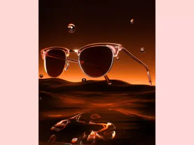 Glasses Product Promotion Scene Octane Render 3D model 3D model