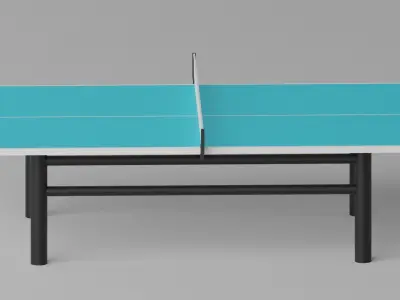 Cartoon Table Tennis Ping Pong 3D model