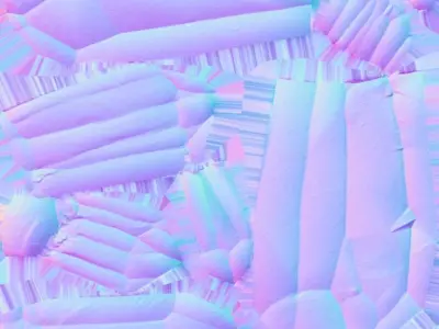 yellow crystals for climbing interior decoration Low-poly 3D model